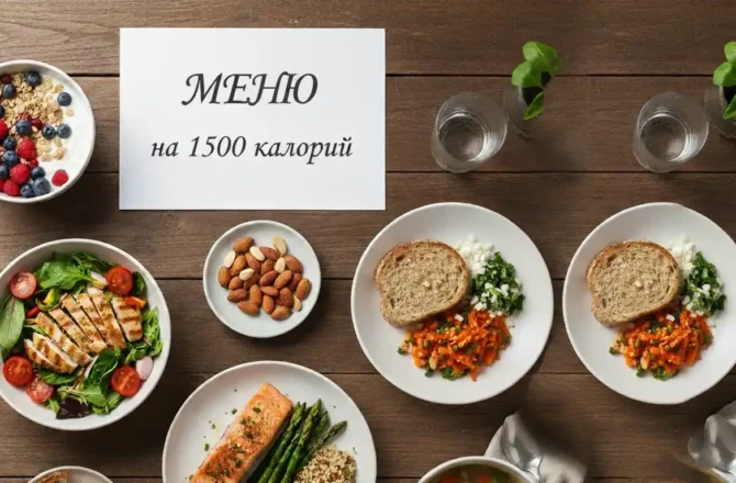 Меню на 1500 калорий фото