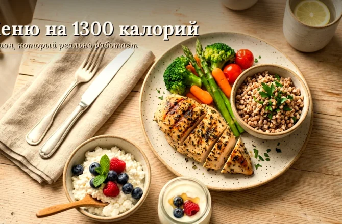 Меню на 1300 калорий в день фото